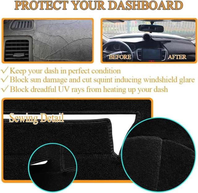 Alt view image 4 of 5 - Dash Cover Mat Custom Fit for Acura TSX (Black) J211