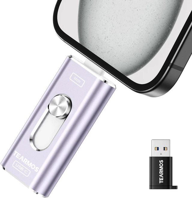 Main image of 512GB Photo Stick for iPhone Flash Drive, Memory Stick Phone Storage for Photos and Videos Files Backup, Compatible with iPhone iPad Android PC, Plug & Play, No App Required (Light Purple)