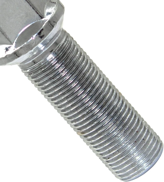 Alt view image 5 of 6 - 20 Pcs M12 x 1.5 12 x 1.5 Thread Ball Seat Lug Bolt Chrome Finish 28mm Shank Length 17mm Hex fits Many Mercedes Benz Pass Cars 1972-1985
