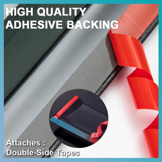Alt view image 6 of 7 - Tape-on Window Visor Compatible with Mitsubishi Outlander 2022 2023 2024 2025 2026,4PCS Black Window Vent Deflectors,Window Rain Guards