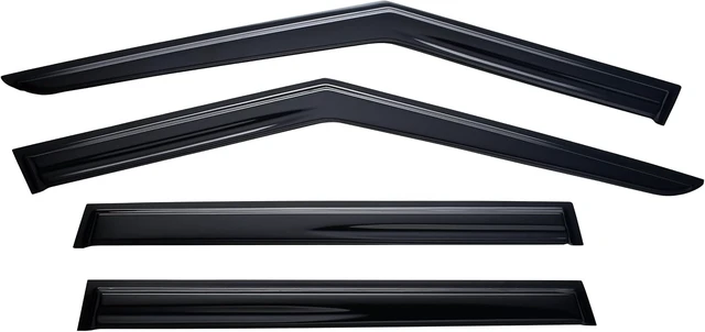 Alt view image 7 of 7 - Tape-on Window Visor Compatible with Mitsubishi Outlander 2022 2023 2024 2025 2026,4PCS Black Window Vent Deflectors,Window Rain Guards