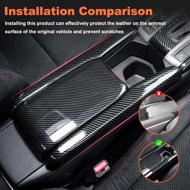 Alt view image 2 of 7 - Center Console ArmrestBox Decorate Compatible With Civic 2016-2021