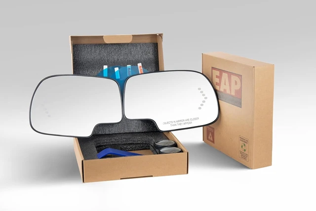 Alt view image 2 of 7 - Pair Side Mirror Glass Compatible with Chevy GMC Cadillac 1999-2007