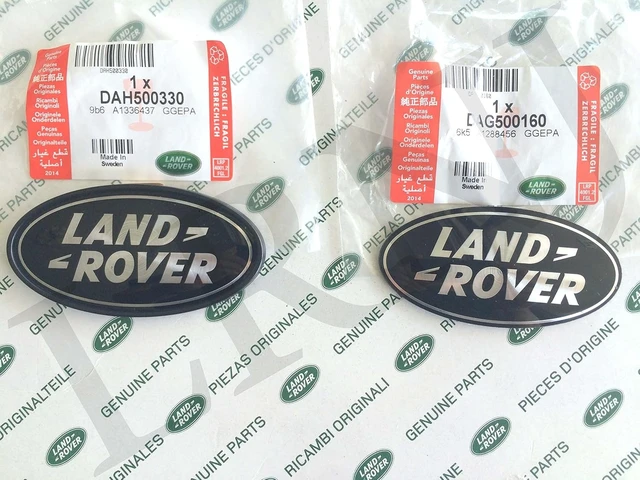 Alt view image 2 of 6 - About Oval Badges Black ON Silver -NEW Genuine Parts DAG500160 + DAH500330