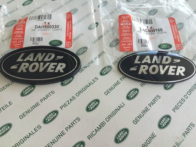 Alt view image 3 of 6 - About Oval Badges Black ON Silver -NEW Genuine Parts DAG500160 + DAH500330