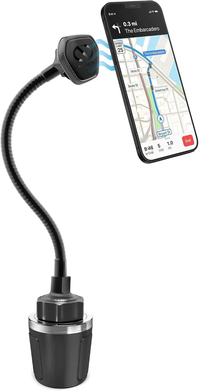 Main image of MagBuddy Elite XL Car Phone Holder - Magnetic Mount for Cup Holder with 11 Inch Gooseneck & 360 Degree Swivel, Universal Compatibility for iPhone, Android & GPS Units