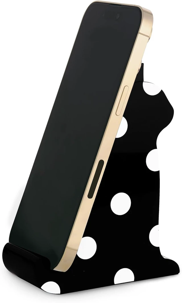 Alt view image 2 of 7 - Acrylic Phone Holder, Polka Dot Cat