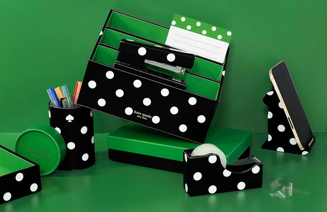 Alt view image 4 of 7 - Acrylic Phone Holder, Polka Dot Cat