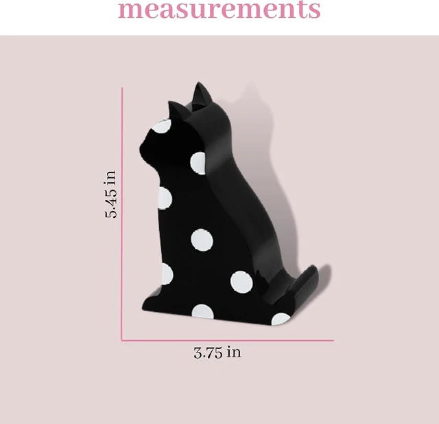 Alt view image 5 of 7 - Acrylic Phone Holder, Polka Dot Cat