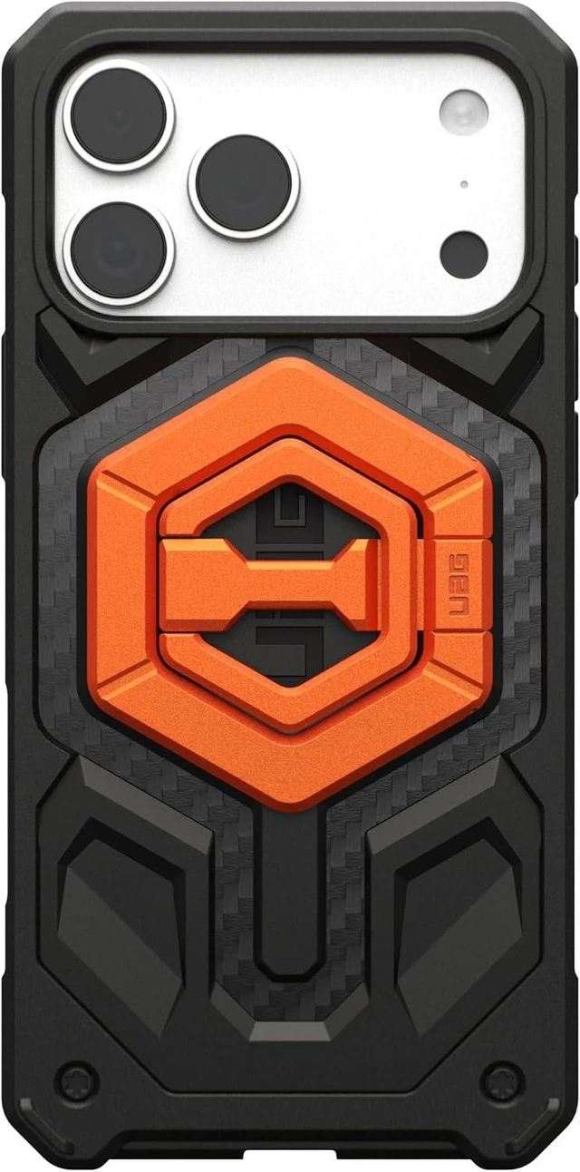Alt view image 3 of 7 - UAG Magnetic Phone Ring Stand, MagSafe Compatible, Burnt Orange