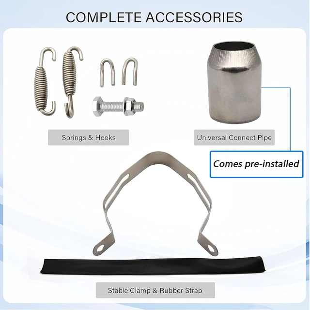 Alt view image 3 of 7 - Motorcycle Slip On Muffler,1.5-2" Carbon Fiber Unversal Slip on Silencers