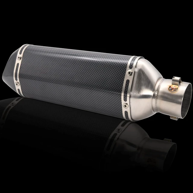 Alt view image 6 of 7 - Motorcycle Slip On Muffler,1.5-2" Carbon Fiber Unversal Slip on Silencers