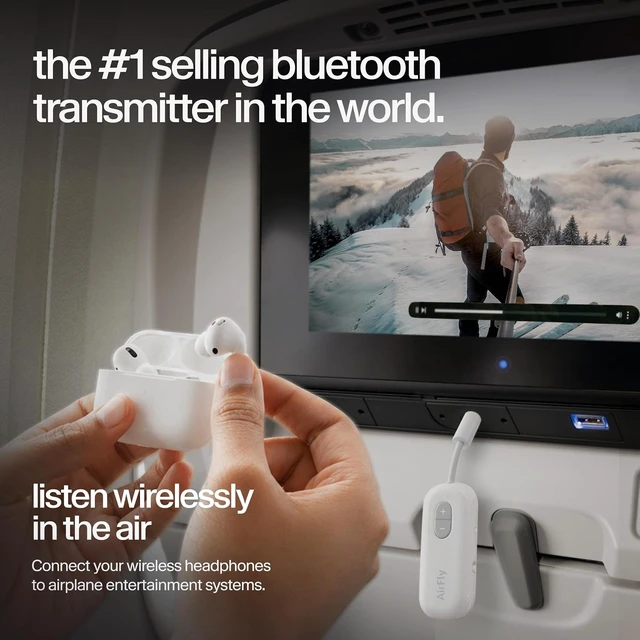 Alt view image 3 of 7 - AirFly SE, Bluetooth Wireless Audio Transmitter Adapter, White