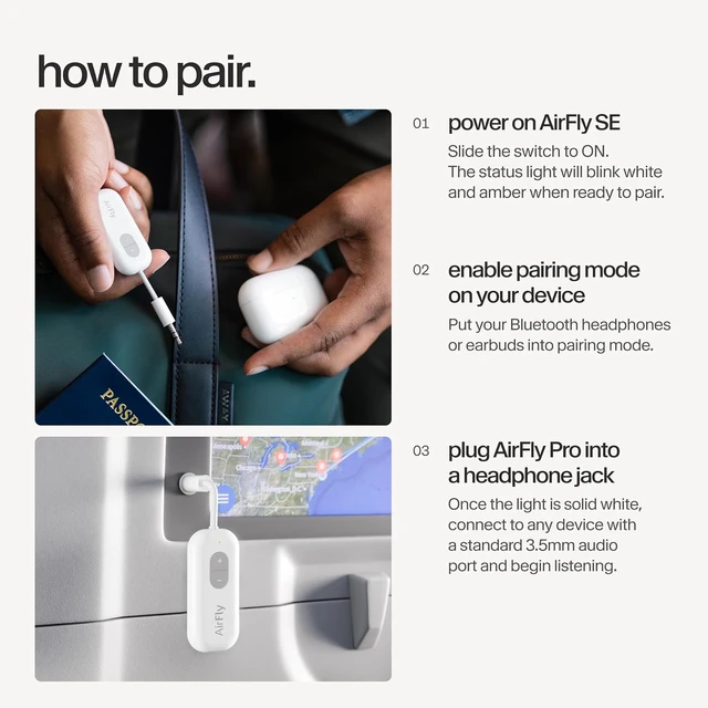 Alt view image 6 of 7 - AirFly SE, Bluetooth Wireless Audio Transmitter Adapter, White