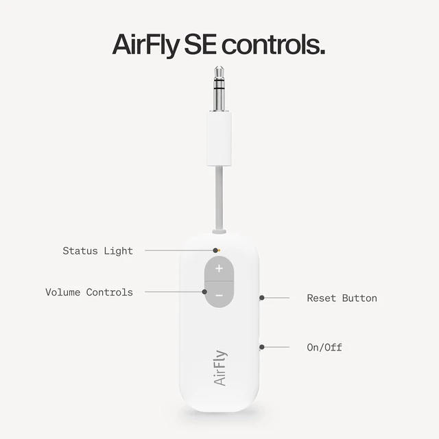 Alt view image 7 of 7 - AirFly SE, Bluetooth Wireless Audio Transmitter Adapter, White