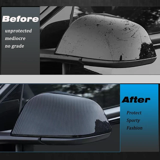 Alt view image 2 of 6 - for Tesla Model 3 Rearview Mirror Guard Cover-LT