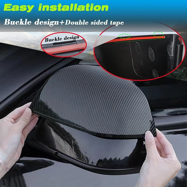Alt view image 6 of 6 - for Tesla Model 3 Rearview Mirror Guard Cover-LT