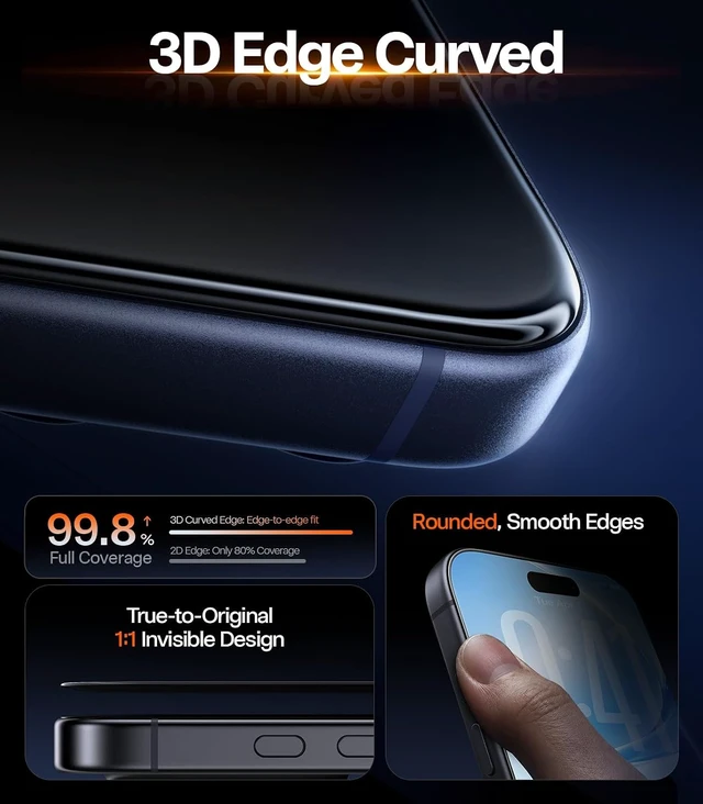 Alt view image 4 of 7 - OrigArmor for iPhone 18 Pro Max Screen Protector, Anti-Reflective