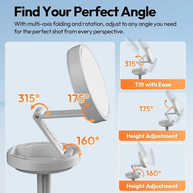 Alt view image 7 of 7 - Magnetic Phone Tripod 60'' Selfie Stick Auto Open Extendable Stand