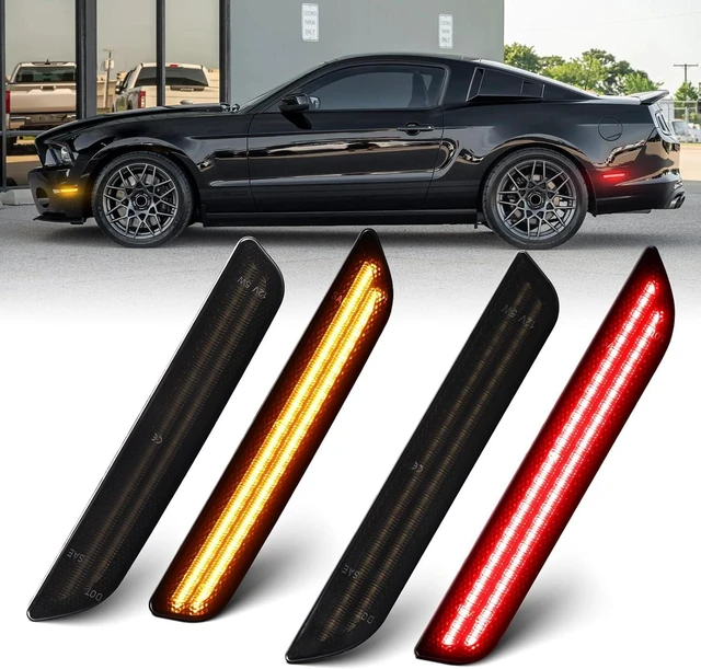 Main image of Amber Red LED Side Marker Lights For 2010-2014 Ford Mustang GT