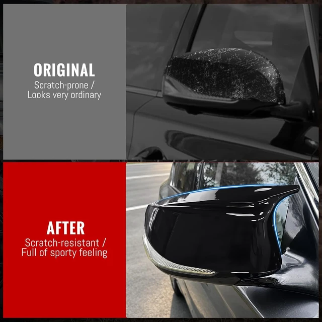 Alt view image 4 of 7 - Side Mirror Cover Caps fit for Infiniti Q50/Q70 2014-2021 Q60/QX30 2016-2021,Driver Passenger Side Exterior Rear View Mirror Shell Replacement w/Tool,963744GAOH,963734GAOH,1Pair Glossy Black
