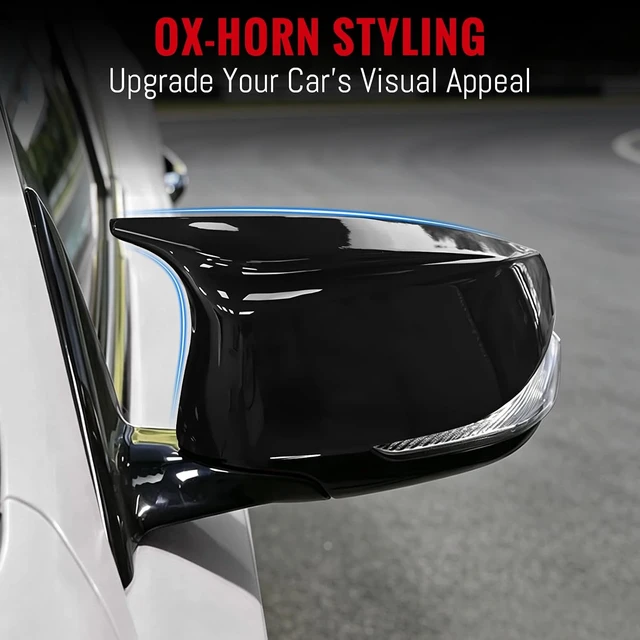 Alt view image 5 of 7 - Side Mirror Cover Caps fit for Infiniti Q50/Q70 2014-2021 Q60/QX30 2016-2021,Driver Passenger Side Exterior Rear View Mirror Shell Replacement w/Tool,963744GAOH,963734GAOH,1Pair Glossy Black