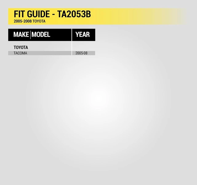 Alt view image 3 of 7 - TA2053B Double DIN Radio Install Dash Kit Compatible with Select 2005-2008 Toyota Tacoma - Aftermarket Car Stereo Installation Kit - See Fit Guide in Images to Verify Vehicle Compatibility