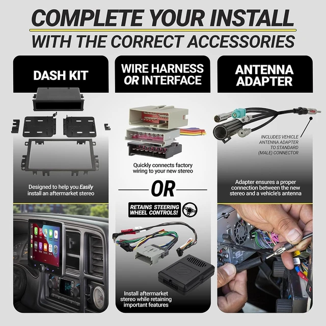 Alt view image 5 of 7 - TA2053B Double DIN Radio Install Dash Kit Compatible with Select 2005-2008 Toyota Tacoma - Aftermarket Car Stereo Installation Kit - See Fit Guide in Images to Verify Vehicle Compatibility