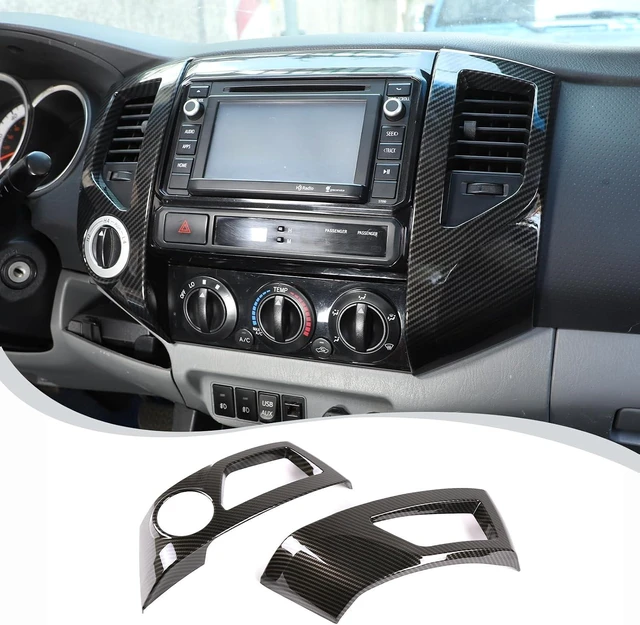 Main image of Car ABS Central Control Dashboard Air Outlet Frame Cover Trim Compatible with Toyota Tacoma 2011 2012 2013 2014 2015 Interior Accessories