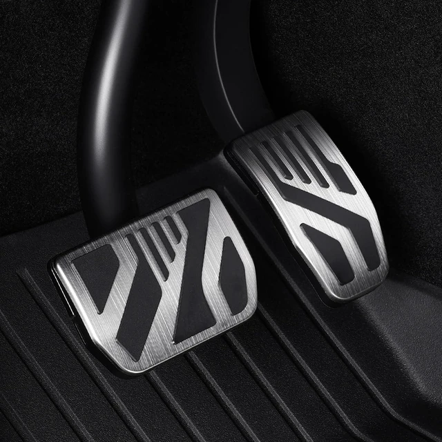 Main image of 2PCS Stainless Steel Self-Snap Lock Pedal Covers for All Model Y & Model 3