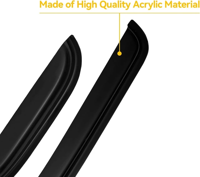 Alt view image 3 of 6 - Window Rain Guards Visors for 1999-2016 Ford F250 F350 F450 Super Duty Extended Cab, Window Vent Wind Shades Deflectors for 99-16 F-250 F-350 F-450 SuperCab