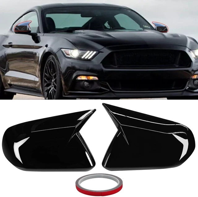 Main image of For 2015-2025 Ford Mustang Ox Horn Side Mirror Cover Overlay