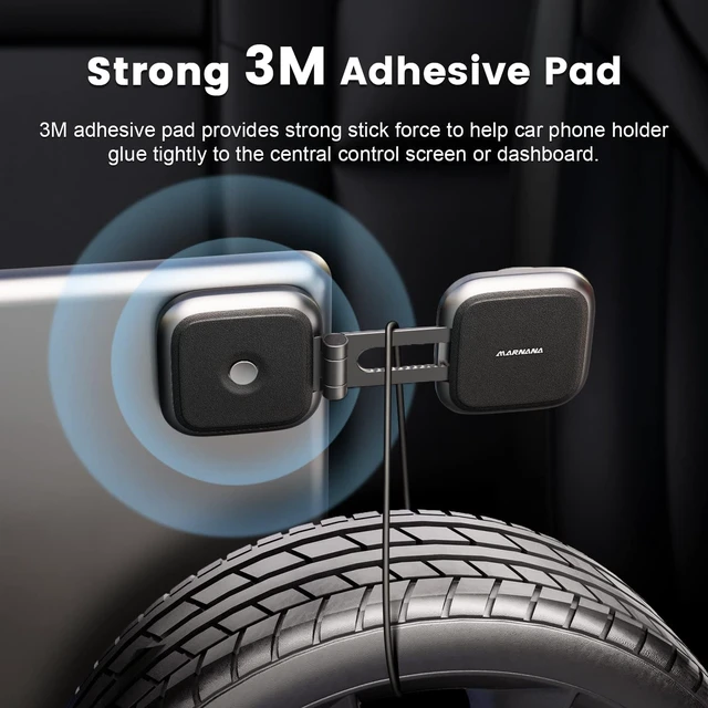 Alt view image 6 of 6 - Phone Mount for Tesla Model 3 Model Y, Strong Magnetic Designed for MagSafe Car Mount Phone Holder for Tesla Screen Monitor, Invisible Foldaway Tesla Accessories for iPhone 12/13/14/15 Series