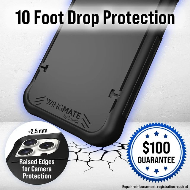 Alt view image 5 of 7 - for iPhone 16 Pro Max Wallet Case Card Holder, Wingmate, Black