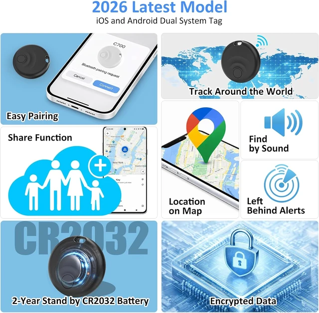Alt view image 7 of 7 - Bluetooth Tracker Tags for iOS & Android