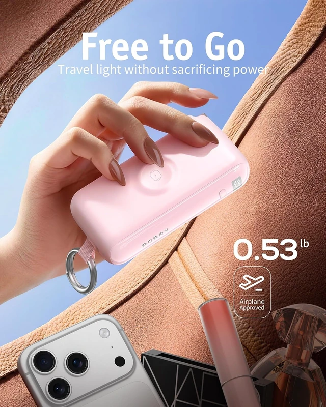 Alt view image 5 of 7 - Flow Portable Charger 10000mAh 40W Wall Plug Power Bank Battery Pack