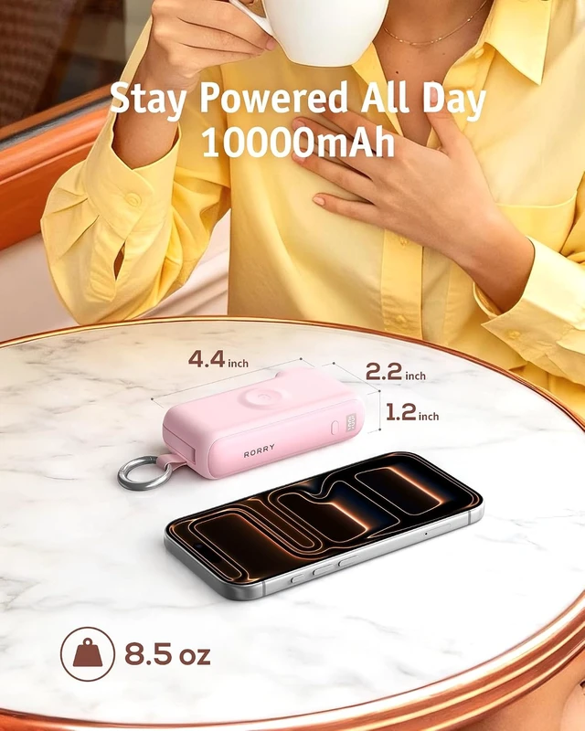 Alt view image 7 of 7 - Flow Portable Charger 10000mAh 40W Wall Plug Power Bank Battery Pack
