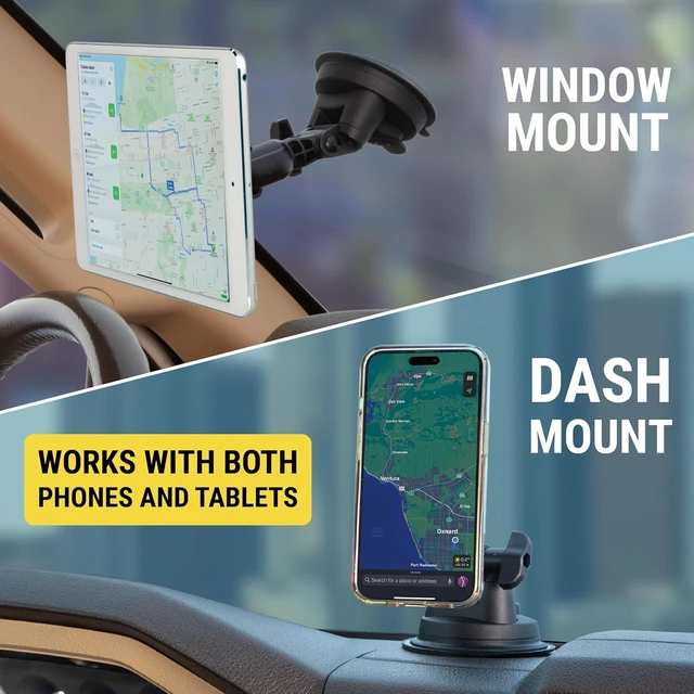 Alt view image 4 of 7 - MP2WDHD MagicMount Pro2 Heavy Duty, Extra-Strong Suction Cup Cell Phone Mount, Windshield/Dashboard Magnetic Phone Holder with Anti-Shake Stabilizer for iPhone, Android, Tablet, Car, Truck