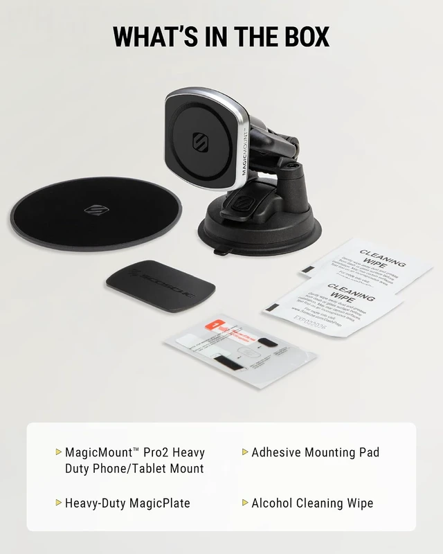 Alt view image 7 of 7 - MP2WDHD MagicMount Pro2 Heavy Duty, Extra-Strong Suction Cup Cell Phone Mount, Windshield/Dashboard Magnetic Phone Holder with Anti-Shake Stabilizer for iPhone, Android, Tablet, Car, Truck