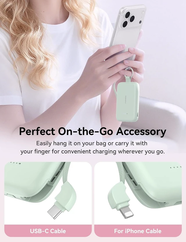 Alt view image 2 of 7 - CharmGo Portable Charger 30W PD 10000mAh Power Bank Fast Charging