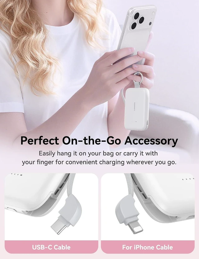 Alt view image 2 of 7 - CharmGo Portable Charger 30W PD 10000mAh Power Bank Fast Charging