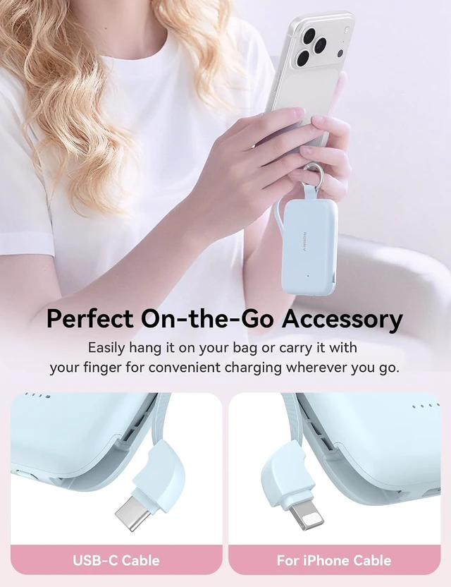 Alt view image 2 of 7 - CharmGo Portable Charger 30W PD 10000mAh Power Bank Fast Charging