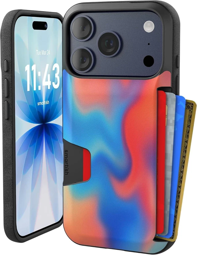 Main image of iPhone 18 Pro/17 Pro Wallet Case, Wallet Slayer Vol 1, Liquid Sky