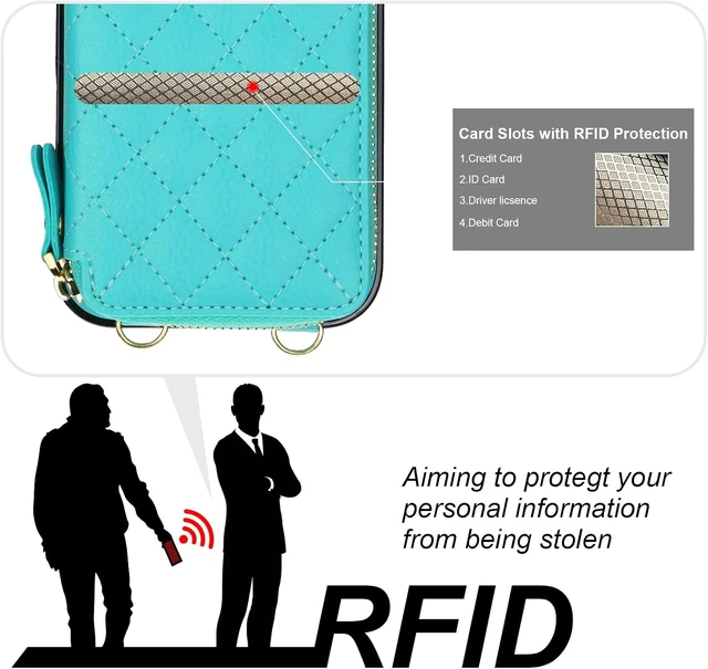 Alt view image 3 of 7 - Crossbody Wallet Case for iPhone 18 Pro Max / 17 Pro Max Mint Green