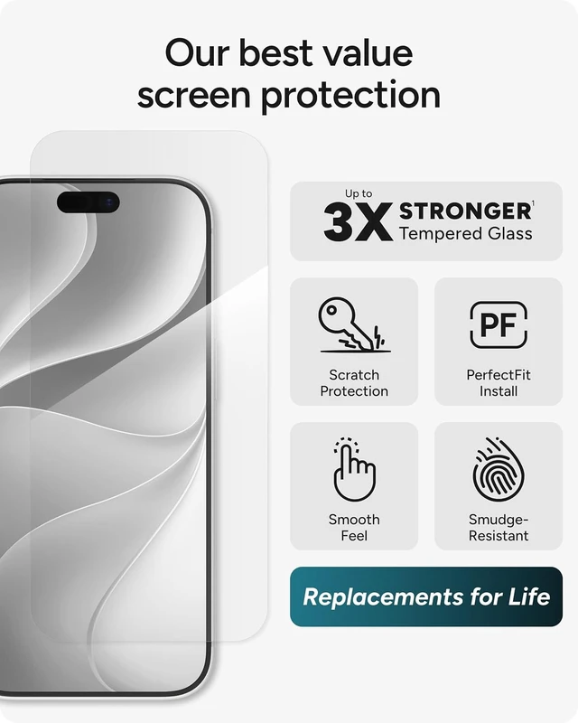 Alt view image 2 of 7 - Glass+ Screen Protector & Camera Lens Protector for iPhone 18 Pro
