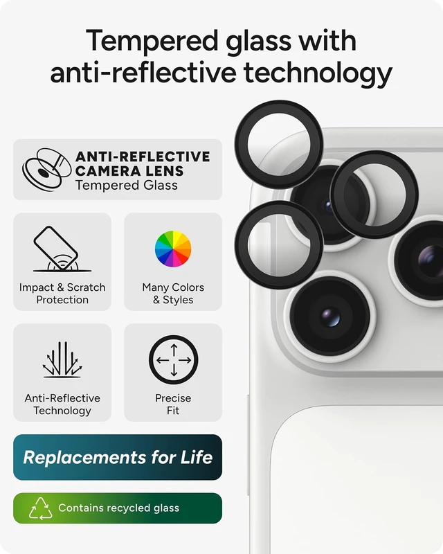 Alt view image 3 of 7 - Glass+ Screen Protector & Camera Lens Protector for iPhone 18 Pro