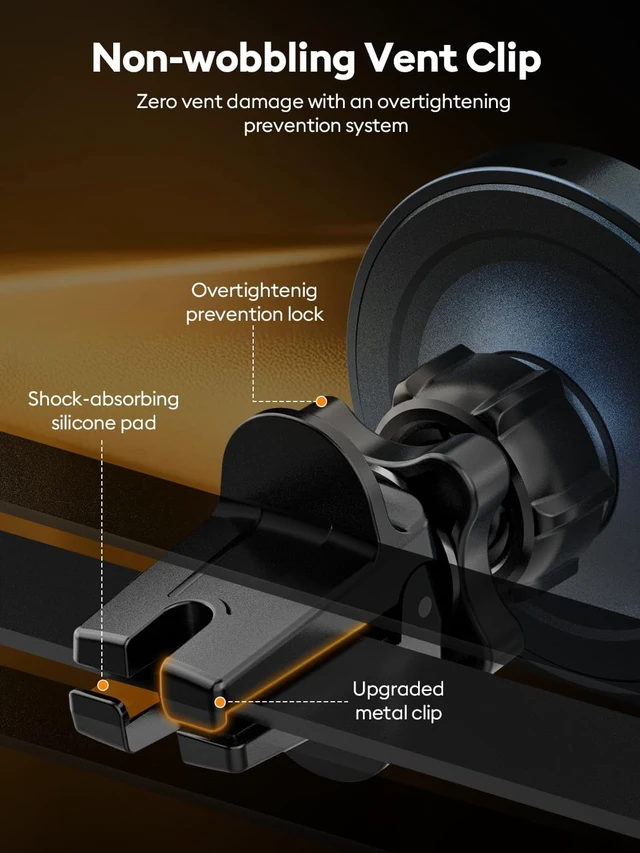 Alt view image 5 of 7 - 25W MagSafe Car Charger Mount, Magnetic Wireless Car Charging Holder
