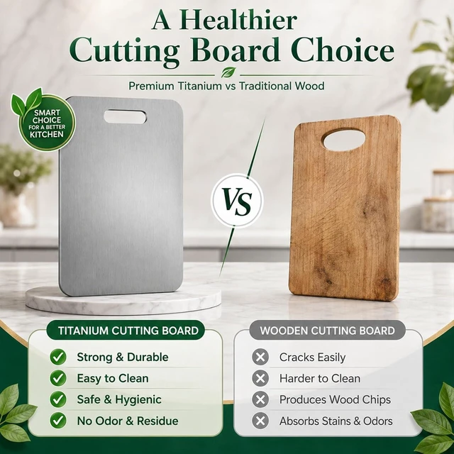 Alt view image 3 of 7 - Katori Titanium Cutting Boards for Kitchen,100% Pure Titanium Cutting Board
