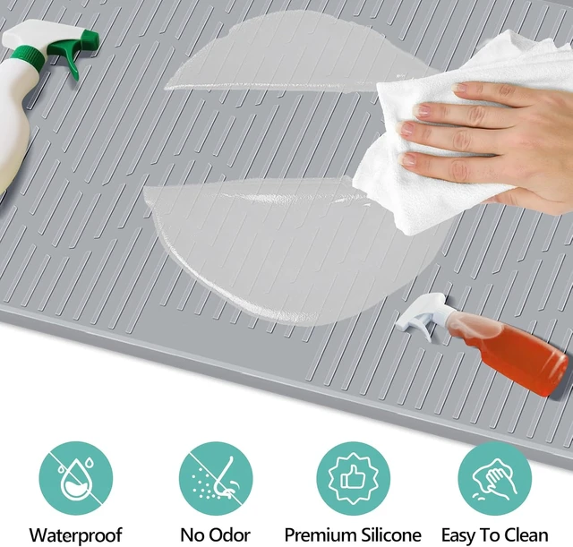 Alt view image 5 of 7 - 36" x 24" Under Sink Mat for Kitchen Under Sink Organizer Waterproof