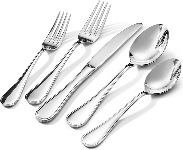 Main image of 18/10 Stainless Steel Silverware Set for 4, 20 Piece Teardrop Flatware Set